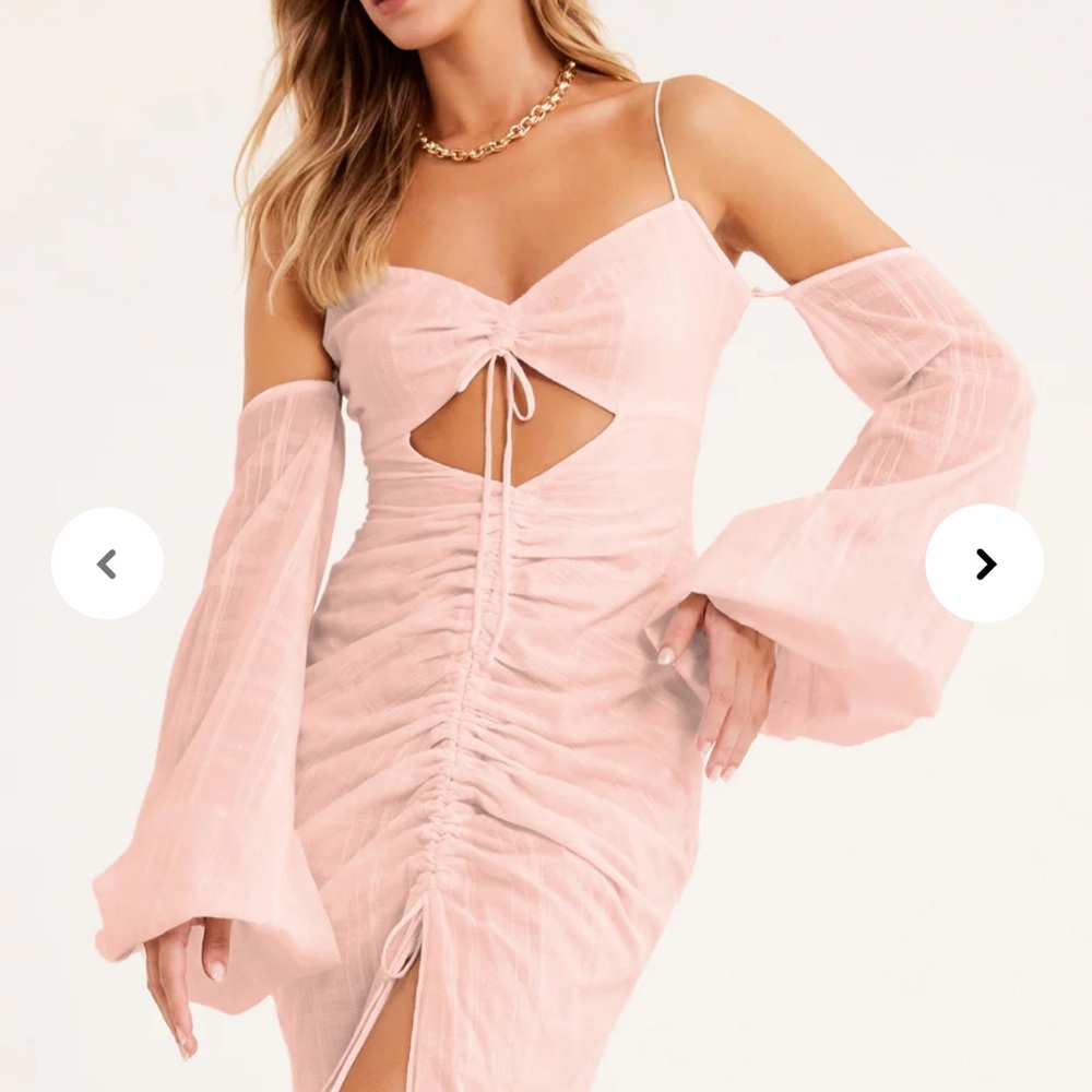 RUMER Chloe Maxi Dress in Pink - Size Small